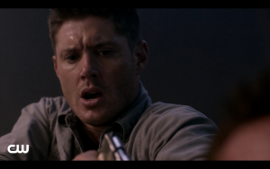 This is Dean's reaction to the worm coming out of Cole. 